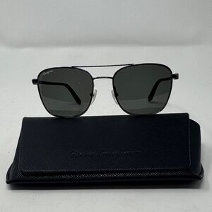 Salvatore Ferragamo (Unisex) Black Sunglasses frame and dark lenses